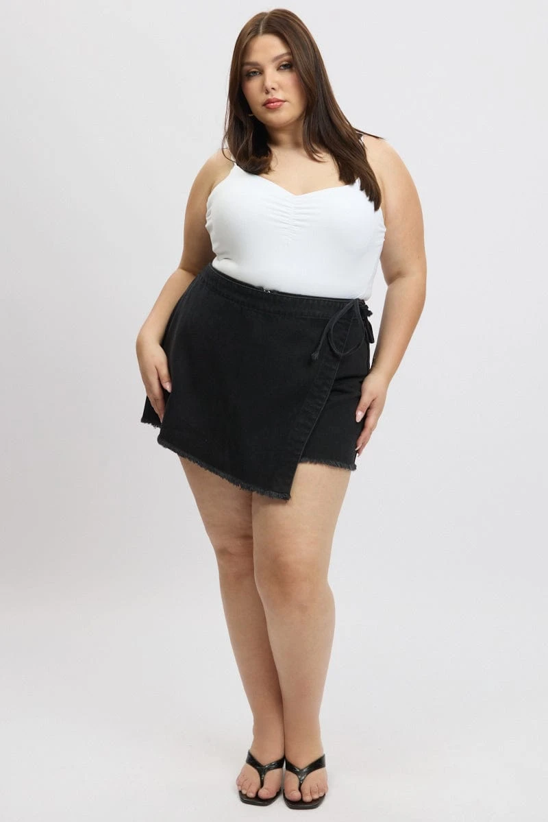 White Bodysuit Singlet Front Ruched Supersoft 2 White Bodysuit Singlet Front Ruched Supersoft - Image 2