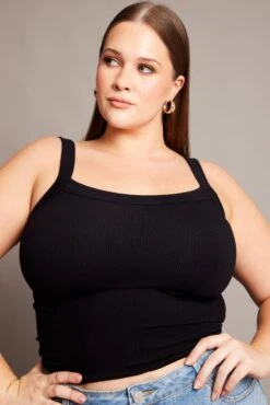 Black Singlet Skinny Fit Round Neck -You And All Fashion Store cbs2606a 84j black 3