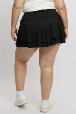 Black Flare Mini Skort Skirt 10 Black Flare Mini Skort Skirt -You And All Fashion Store cbs2716 84jb black 5