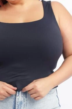 Blue Supersoft Top U Neck Sleeveless -You And All Fashion Store cbs2743 84j navy 5