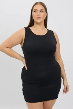Black Dress Sleeveless Crew Neck Supersoft
