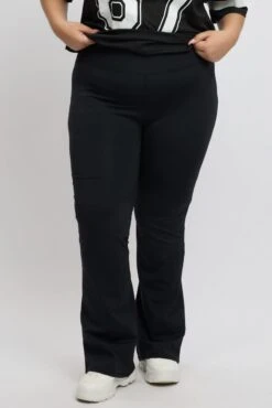 Black Flared Leggings High Rise -You And All Fashion Store cbs3023x 84jb black 3