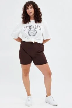Brown Bike Shorts Cotton -You And All Fashion Store cbs31169a 84jb chocolate 3