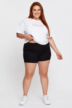 Black Bike Shorts Cotton -You And All Fashion Store cbs31170 84ab black 3 1 1