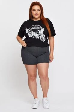 Grey Bike Shorts Cotton -You And All Fashion Store cbs31170 84ab charcoal 3 1 1