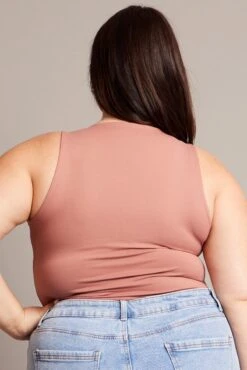 Brown Bodysuit Sleeveless Crew Neck 9 Brown Bodysuit Sleeveless Crew Neck -You And All Fashion Store cbs8550a 84j brown 4