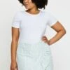 Check Skort Skirt High Rise Frill Hem
