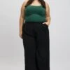 Black Tailored Wide Leg Pants