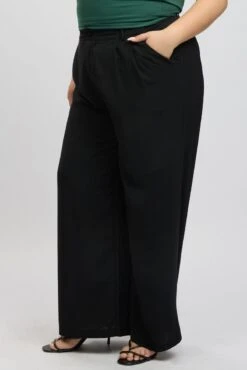 Black Tailored Wide Leg Pants -You And All Fashion Store cbt0063c 47a black 4