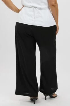 Black Linen Blend Tailored Pants 10 Black Linen Blend Tailored Pants -You And All Fashion Store cbt0063d 125a black 5