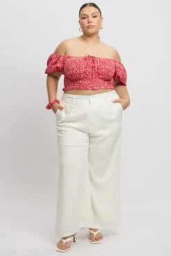 White Double Layer Linen White Pants -You And All Fashion Store cbt1156a 10a white 3