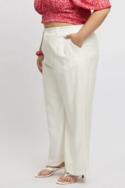 White Double Layer Linen White Pants -You And All Fashion Store cbt1156a 10a white 4