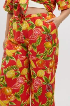 Red Abstract Elastic Waist Wide Leg Pants -You And All Fashion Store cbt13064bx 47ab abstract 6