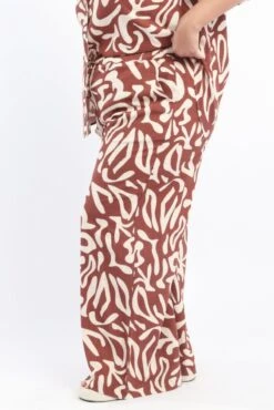 Brown Geo Wide Leg Pants -You And All Fashion Store cbt13064gx 47a geo 5
