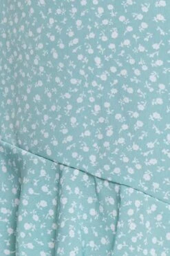 Floral Print Shorts High Rise Elastic Waist Frill Hem -You And All Fashion Store cbt1351 35b floral prt 6