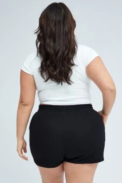 Black Track Shorts High Waist 10 Black Track Shorts High Waist -You And All Fashion Store cbt1419c 84p black 5