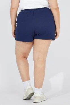 Blue Track Shorts High Waist -You And All Fashion Store cbt1419e 84p navy 5