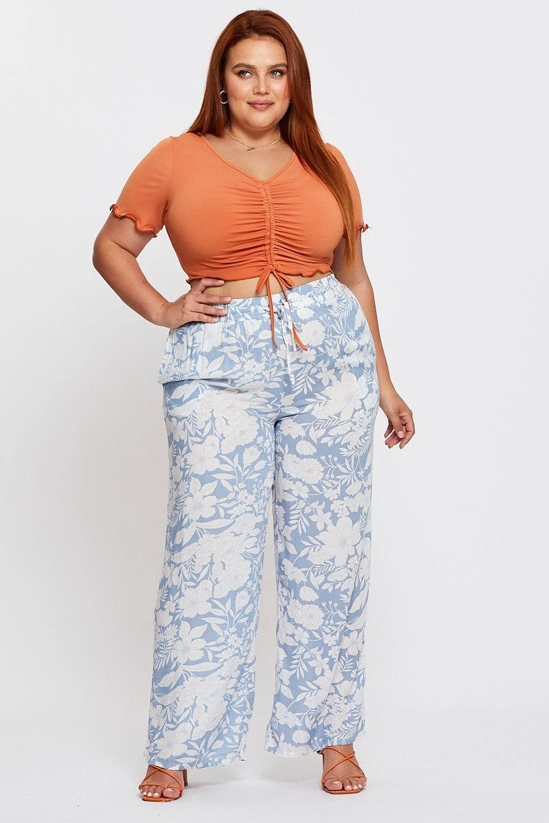 Floral Print Wide Leg Pants High Waist 1 Floral Print Wide Leg Pants High Waist