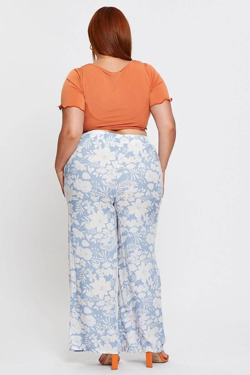 Floral Print Wide Leg Pants High Waist 5 Floral Print Wide Leg Pants High Waist - Image 5