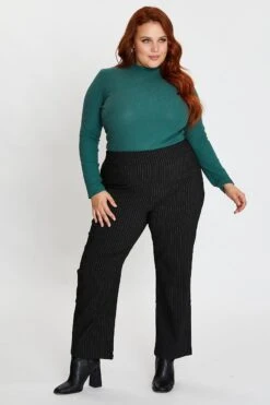 Stripe Mid Rise Work Pant -You And All Fashion Store cbt1431a 38ab stripe 3