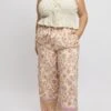 Beige Boho Tie Front Pants