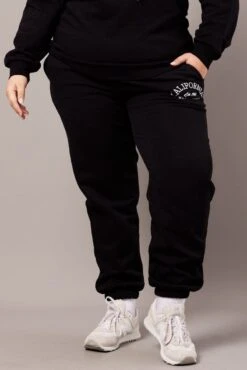 Black Track Pants High Rise -You And All Fashion Store cbt2117sx 84p black 3