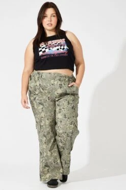 Green Print Cargo Pants Mid Rise 8 Green Print Cargo Pants Mid Rise -You And All Fashion Store cbt2637a 81pb print 3