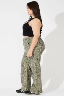 Green Print Cargo Pants Mid Rise 9 Green Print Cargo Pants Mid Rise -You And All Fashion Store cbt2637a 81pb print 4