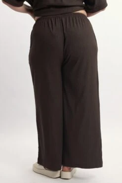 Brown Textured Wide Leg Pants -You And All Fashion Store cbt2754dx 47a chocolate 4