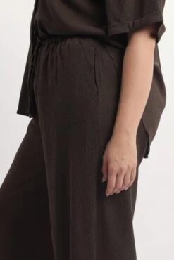 Brown Textured Wide Leg Pants -You And All Fashion Store cbt2754dx 47a chocolate 5
