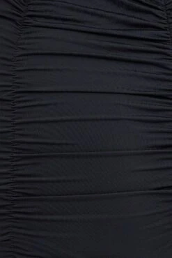 Black Ruched Leggings Fitted Jersey Elastic Waist -You And All Fashion Store cbt2817 47ab black 6