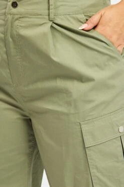 Green Cotton Blend Wide Leg Cargo Pants 9 Green Cotton Blend Wide Leg Cargo Pants -You And All Fashion Store cbt2928a 125a khaki 5