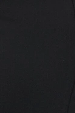 Black Flare Pant With Leg Split Brushed Stretch Jersey