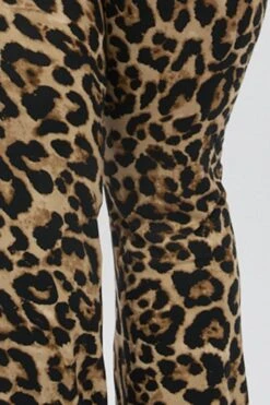 Brown Animal Print Jersey Leopard Flare Pants -You And All Fashion Store cbt3023p 84ab animal pri 6
