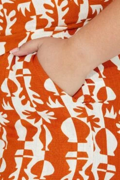 Multi Abstract Wide Leg Pants High Rise -You And All Fashion Store cbt3064cx 47pb abstract 6