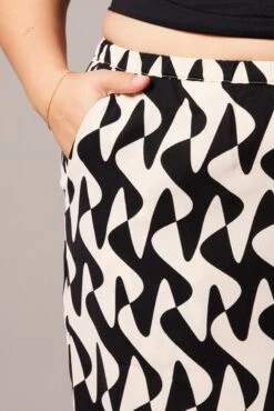 Black Abstract Wide Leg Pants High Rise 11 Black Abstract Wide Leg Pants High Rise -You And All Fashion Store cbt3064vx 47p abstract 6