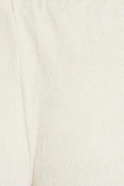 White Elastic Waist Cord Slim Leg Pant -You And All Fashion Store cbt31517 33ab cream 6 2 1