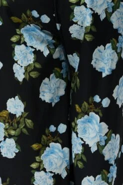 Black Floral Tie Waist Wide Leg Pants -You And All Fashion Store cbt31605c 47a floral 6