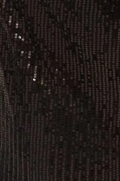 Black Wide Leg Pants High Waist Sequin -You And All Fashion Store cbt31812 33a black 6