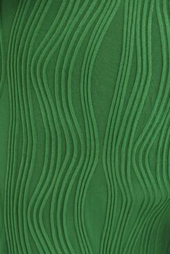 Green Textured Pant Wide Leg Wavy -You And All Fashion Store cbt31848x 42ab green 6