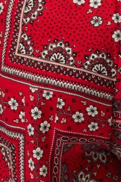 Red Boho Elastic Waist Shorts -You And All Fashion Store cbt3184qx 47ab boho 6