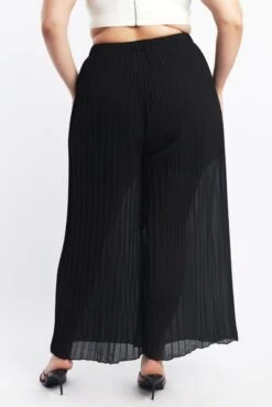 Black Pleat Wide Leg Pants 8 Black Pleat Wide Leg Pants -You And All Fashion Store cbt32121 10ab black 4
