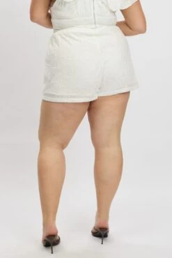 White Eyelet Lace Drawstring Shorts 10 White Eyelet Lace Drawstring Shorts -You And All Fashion Store cbt32491x 35a white 5