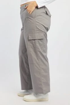 Grey Cargo Pants High Rise -You And All Fashion Store cbt3499 43pb grey 3