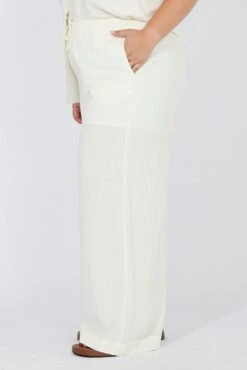 White Wide Leg Pants High Rise 9 White Wide Leg Pants High Rise -You And All Fashion Store cbt3588 47p white 4