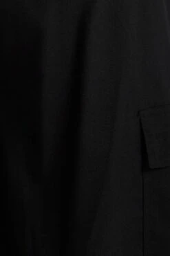 Black Relaxed Cargo Pant Elasticated Waist -You And All Fashion Store cbt3616 34pb black 6