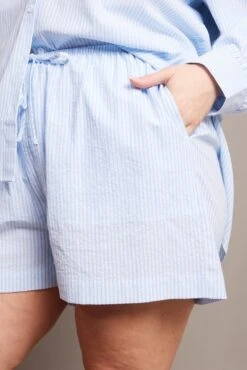 Blue Stripe Shorts Elasticated Waist -You And All Fashion Store cbt3630ax 47pb stripe 6