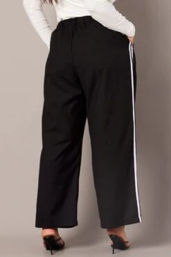 Black Wide Leg Pants Side Stripe 10 Black Wide Leg Pants Side Stripe -You And All Fashion Store cbt3672 84pb black 5