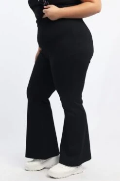 Black Flare Ponte Pants -You And All Fashion Store cbt3695 125ab black 3