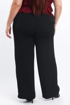 Black High Rise Wide Leg Tailored Pants -You And All Fashion Store cbt3916c 47ab black 6